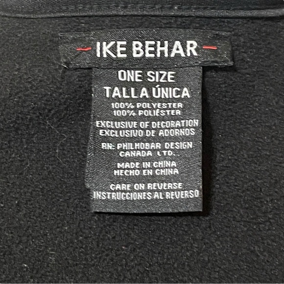 Plaid IKE BEHAR Reversible Wrap Shawl Black Grey White Tan Perfect For Fall - Picture 8 of 11